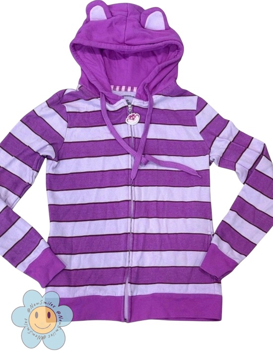 Disney Tops - Disney ~ Striped Cheshire Zip-Up ~ Hood has Cheshire Cat Ears ~ Juniors Size XXL